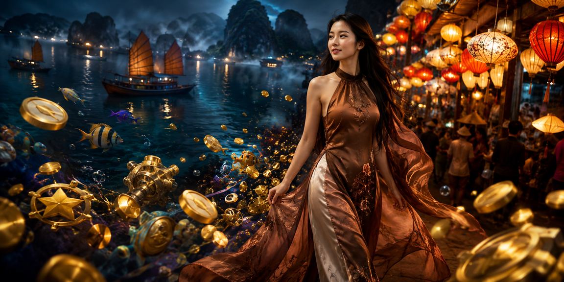 Người phụ nữ mặc áo dài thưởng ngoạn cảnh Hạ Long trong không khí giải trí nhẹ nhàng
