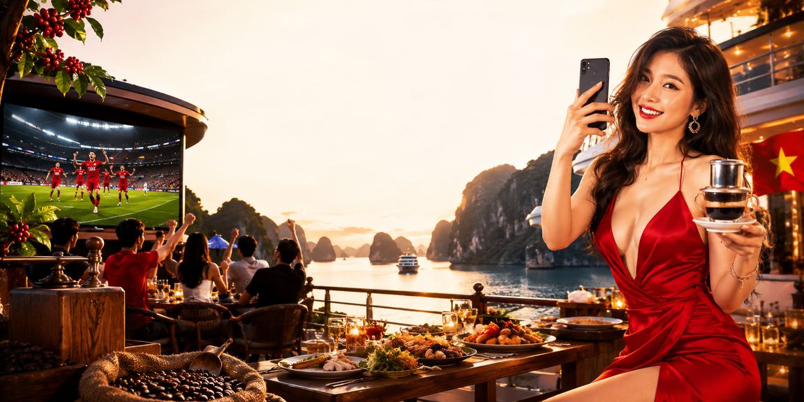 Người chơi ở Hạ Long thưởng thức cà phê và phân tích kèo bóng đá