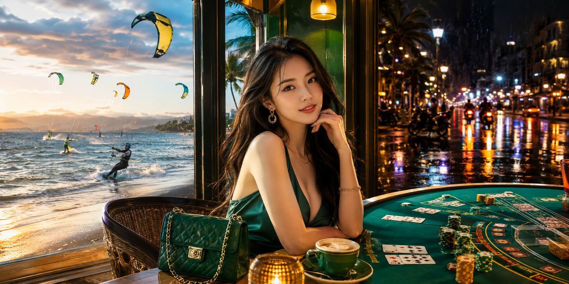 Người dùng Mũi Né ngồi tại quán cà phê kiểm tra mã voucher trước khi nạp tiền chơi baccarat